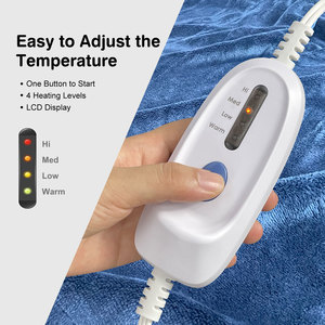 <span class=keywords><strong>Couverture</strong></span> électrique en vente, taille double pour lit, douce et moelleuse, lavable, avec 4 niveaux de chaleur - Product Image 3