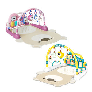 Tapis de jeu pour bébé avec piano à pédales, couverture rampante, jouet suspendu, veilleuse de dessin animé - Product Image 1