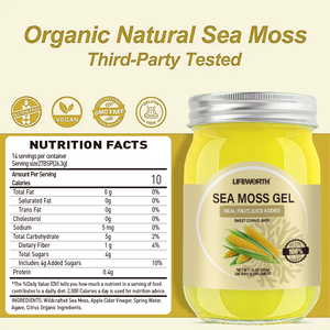 Gel d'algues marines irlandaises sauvages LIFEWORTH - Nutrition à base de plantes pour la santé digestive et formules végétaliennes - Product Image 2