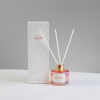 Bouteille de diffuseur de roseau en verre de couleur de parfum de longue durée logo personnalisé diffuseur de roseau d'arôme décoratif pour la maison