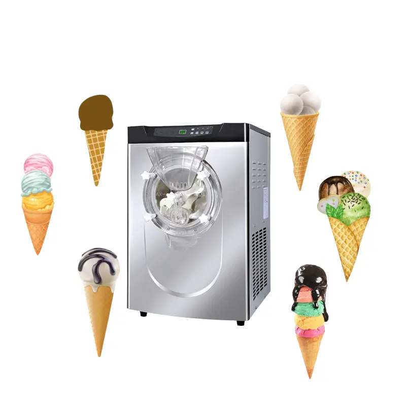 Mesin Gelato keras mesin es krim Batch Freezer untuk komersial