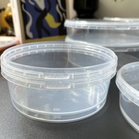 Récipient en plastique PP de qualité alimentaire avec boîte de rangement ronde hermétique inviolable pour dattes, noix, collations (personnalisable)