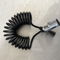 Accesorios para Vehículos, Cable Espiral de 7 Núcleos y 7 Vías para Remolque, Tractor, EBS, Cable Eléctrico de Alimentación