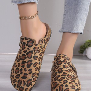 Pantuflas Baotou Bocon para Mujer, Pantuflas de Corcho, Talla Grande, Zapatos Romanos, Pantuflas Medias - Product Image 4