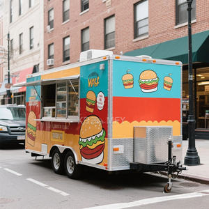 2025 Street Mobile Van Trailer Cupcake Vending Trailers For Fast Food Truck Hot <b>Sale</b> - Product Image 4