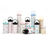Botella de Agua Térmica de Acero Inoxidable Libre de BPA para Niños, Escuela, Viajes, Mini Termo de 12oz/17oz con Superficie Estampada de Dibujos Animados