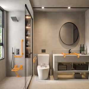 Barres d'appui Hang Seng en acier inoxydable antidérapantes pour toilettes, pour personnes âgées et handicapées, salles de bain, toilettes HS 024A - Product Image 2