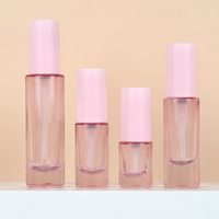 Bouteille d'émulsion rose de 5ml Bouteille d'échantillon d'essence à fond épais Bouteille de cosmétiques en verre Fond de teint liquide Emballage séparé de 10ml