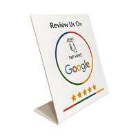 Carte NFC en PVC personnalisée et étanche, carte à puce programmable pour adhésion professionnelle et avis clients, support de table pour hôtel