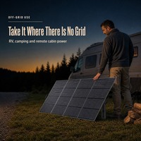Panneau solaire pliable 400W à 23% d'efficacité, chargeur portable pour le camping, les camping-cars et les situations d'urgence