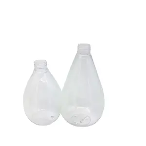Botol Tetes Air 500Ml, Botol Plastik dengan Tutup Sekrup Aluminium, untuk Kemasan Kosmetik, 100Ml, 250Ml, 500Ml
