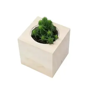 Supporto per Piante in Legno a Cubo Made in Italy, Gadget Sostenibili - Product Image 3