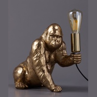 Ornements de jardin avec lampe, simple lampe statue de singe, lampe de sol sculpturale, décoration de jardin