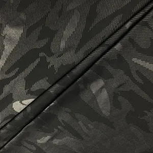 Nieuwe Lycra Camouflage Gedrukt Shiny Wet Look Reliëf Micro Polyester 4 Way Stretch Stof Voor Yoga En Sportkleding