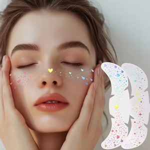 Tatouages temporaires personnalisés pour femmes, imperméables, inspirés du henné, modèle de paillettes, autocollants de faux-freckles, <span class=keywords><strong>tatouage</strong></span> facial pour festival et fête - Product Image 4