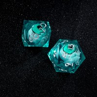 Ensemble de dés polyédriques flottants Premium en résine avec feuille d'or, 7 pièces, pour jeux de table D&D RPG Dungeons and Dragons