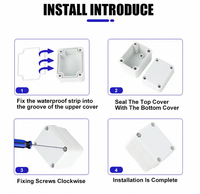 Caja electrónica eléctrica grande para exteriores serie AG plástico ABS resistente al agua con nivel de protección IP67 de alto impacto