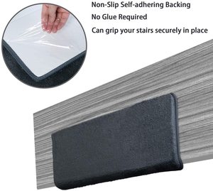 Tùy Chỉnh Màu Sắc Hiện Đại Trong Nhà Chống Non-Slip <span class=keywords><strong>Polyester</strong></span> Cầu Thang Thảm Tự Dính Cầu Thang Treads Thảm - Product Image 5