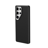 Bouton d'appareil photo en métal Fibre de carbone texturé mat coques de téléphone couverture pour Samsung Galaxy S25 Plus S25 Ultra protection couverture arrière