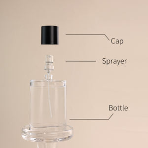 Flacon de parfum en verre cylindrique à col vissé Eric, dégradé de couleurs, 30 ml, 50 ml, 100 ml, flacon de parfum de luxe avec vaporisateur - Product Image 3