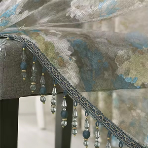 Rideaux arabes classiques de luxe à <span class=keywords><strong>double</strong></span> couche à oeillets pour la maison Rideaux et cantonnières de luxe et classiques - Product Image 4
