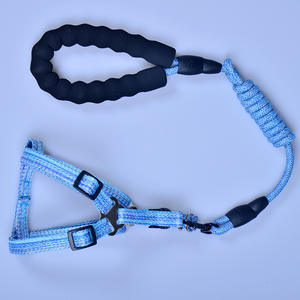 नए कुत्ते के कपड़े ब्रेडेड कर्षण रस्सी बहुकोलर छाती स्ट्रैप पहनने के लिए प्रतिरोधी आउटडोर कुत्ते चलने का - Product Image 5