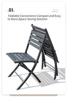 Ensemble table et chaises de pique-nique pliables et durables pour l'extérieur, faciles à ranger, pour hôtel, balcon, jardin, cour, confortables