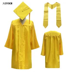 2024 studenten-abschlusskleid Bachelorkleid lila Großhandel Bachelormütze Bänder können in mehreren Farben angepasst werden