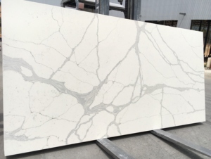 <span class=keywords><strong>Newstar</strong></span> sang trọng calacatta nhân tạo stnoe Quartz slab với dòng chảy màu xám tĩnh mạch sứ gạch cho sàn nhà, bàn, tường - Product Image 2