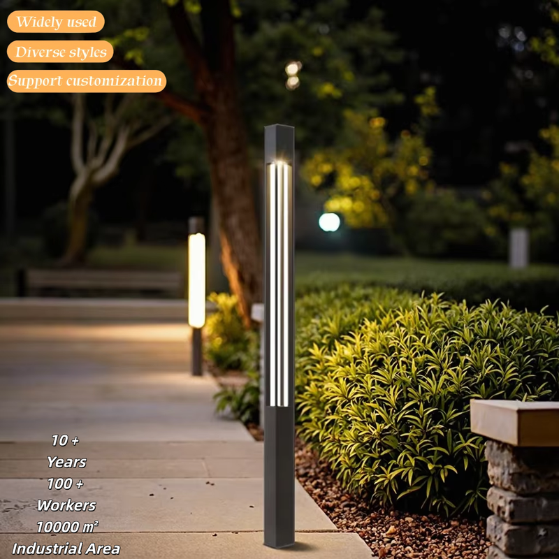 Column shaped Aluminum Garden Lamps Solar