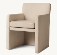 Fauteuil de salle à manger en tissu sur rail de haute qualité, avec cadre en bois massif, couleur personnalisée, style postmoderne italien MATIA, pour hôtel et restaurant