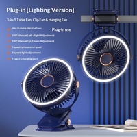Clip-Ventilator, tragbar, stumm, Mini-Bürstenloser Motor, 3 Geschwindigkeiten, USB-Aufladung, lange Akkulaufzeit, Büro, Schlafsaal, 360-Grad-Drehung