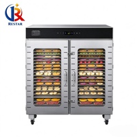 Séchoir à 44 couches pour fruits, légumes, viande séchée et herbes, avec température et minuterie réglables, double porte, pour usine de transformation alimentaire