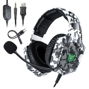 Auriculares Onikuma K8 al por Mayor, con Cable, Camuflaje, ANC, Micrófono USB RGB para Computadora, Auriculares para Deportes/DJ/Viajes/Juegos, con Material Metálico - Product Image 1