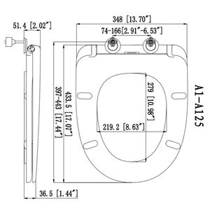 Vente en gros Slimline UF matériel portable blanc paillettes ralentir siège de toilette pour salle de bain - Product Image 5