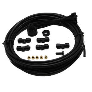 Kit de Pulverizador de Niebla, Sistema de Atomización de Baja Presión para Enfriamiento de Jardines, Humidificación y Eliminación de Polvo con Manguera de PVC y Conectores - Product Image 3