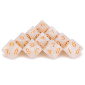 Dés à jouer en acrylique à 10 faces Passen, 0-9, motif nacré, multicolore, outil pour les jeux de dés - Product Image 2