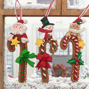 Pâte d'argile personnalisée père noël/bonhomme de neige/pain d'épices canne à <span class=keywords><strong>sucre</strong></span> pour les décorations de noël - Product Image 5