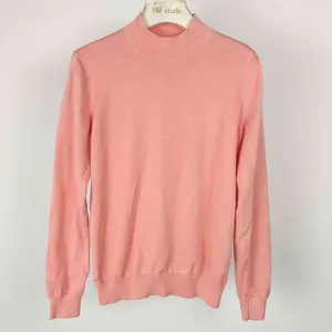 women Long Sleeves pullover sweater Crew Neck trebdy Elastic Cuffs Loose Loose Solid Color Ribbed Hem spring little stretchy