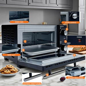 All'ingrosso 10.5QT cucina portatile Timer incorporato Mini tostapane elettrico <span class=keywords><strong>con</strong></span> Timer - Product Image 5