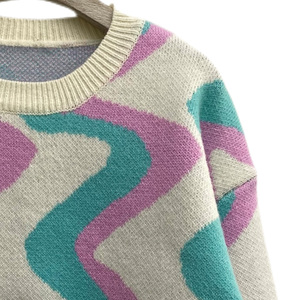 Suéter de Punto Personalizado YIYU con Logotipo para Mujer, Diseño Jacquard, Prenda de Punto para <span class=keywords><strong>Dama</strong></span>, Suéter de Punto para Chicas, Top de Punto Suave como la Mantequilla, OEM ODM - Product Image 4