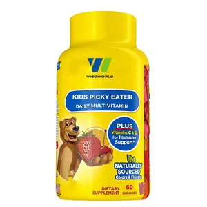 निजी लेबल शाकाहारी बच्चों Picky भक्षक मल्टीविटामिन Gummies प्रीमियम विटामिन जस्ता सेलेनियम और लोहे के साथ बच्चों के लिए