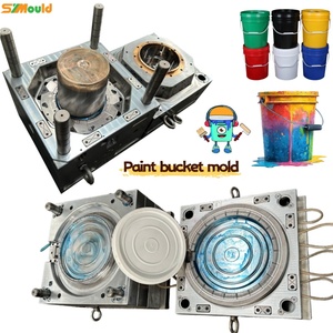 Molde Personalizado OEM para Balde Plástico de 5L, 10L, 20L com Tampa, Molde para Balde de Tinta, Fabricante de Moldes de Taizhou - Product Image 1