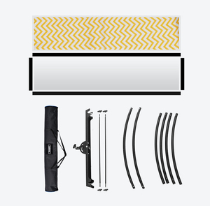 แผ่นสะท้อนแสงรูปตัวยูสำหรับถ่ายภาพบุคคลในสตูดิโอ สีเงิน ดำ ขาว แผ่นสะท้อนแสงแบบ U สำหรับแฟลช - Product Image 6