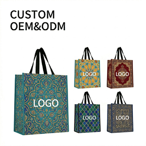 Sacs de courses non tissés personnalisables en tissu, écologiques, portables et réutilisables pour supermarché, vente en gros à prix réduit - Product Image 1
