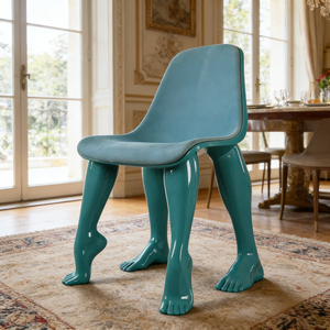 Creative Human Legs Design <strong>Dining</strong> <strong>Chair</strong> Restaurant Hotel Lobby Artistic Accent <strong>Chair</strong> for Living Room - Product Image 1