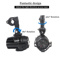 Feux antibrouillard avant universels pour moto 40W, 6000K, LED, feux auxiliaires, feux de route, ensemble avec protections, relais, câble, kit