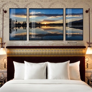 2 panneaux décoratifs avec impression UV personnalisée, <span class=keywords><strong>peinture</strong></span> artistique murale en porcelaine cristal et étanche, - Product Image 2