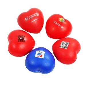 Stress Ball With Custom Logo Squeeze Heart Shape Anti Stress Ball Round Shaped PU Stress Relief Ball Toy Stressball - Product Image 3