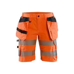 BLAKLADER - 718618115300C34 Women's <b>Hi</b>-<b>Vis</b> <b>shorts</b> with stretch Orange - EAN 7330509867792 <b>HI</b>-<b>VIS</b> WORKWEAR - Product Image 1